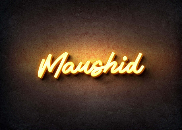 Free photo of Glow Name Profile Picture for Maushid