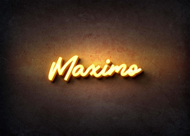 Free photo of Glow Name Profile Picture for Maximo