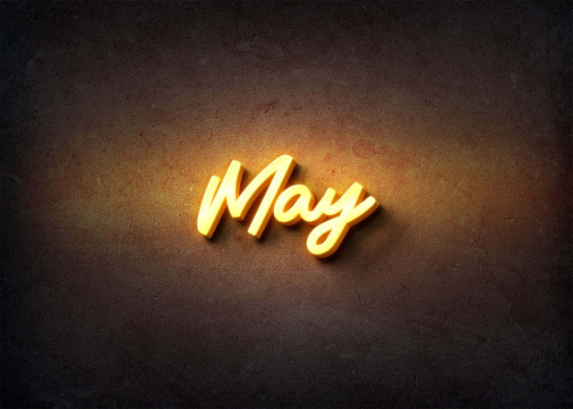 Free photo of Glow Name Profile Picture for May