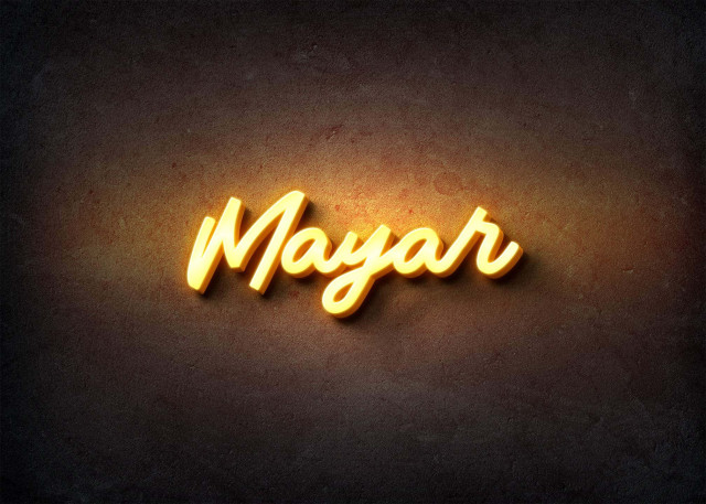 Free photo of Glow Name Profile Picture for Mayar
