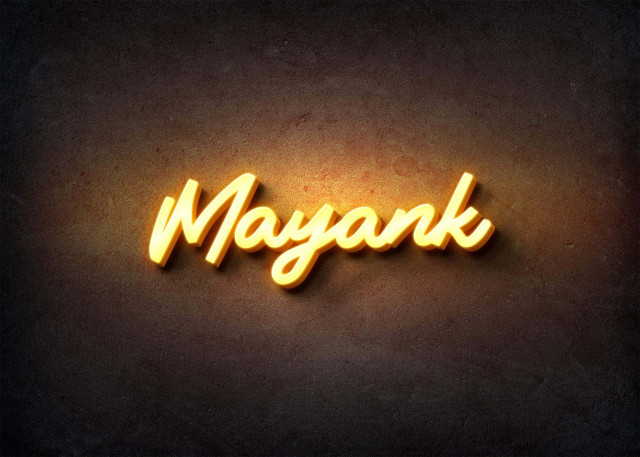 Free photo of Glow Name Profile Picture for Mayank