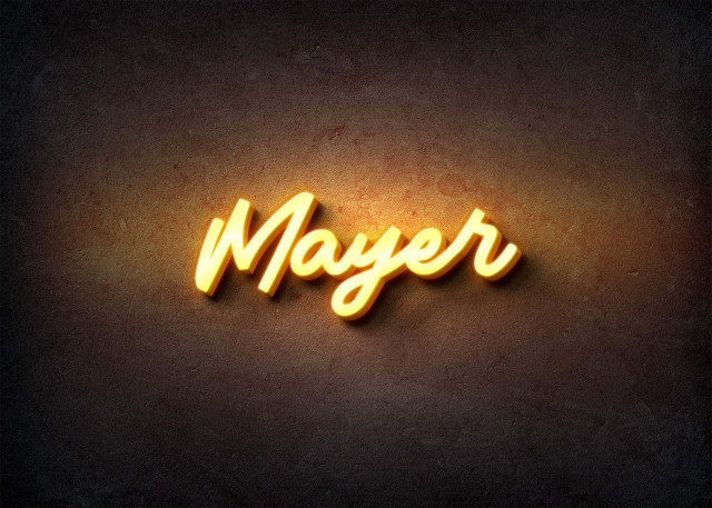 Free photo of Glow Name Profile Picture for Mayer