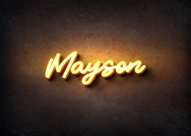 Free photo of Glow Name Profile Picture for Mayson