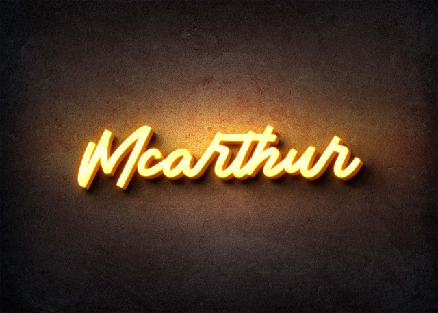 Free photo of Glow Name Profile Picture for Mcarthur