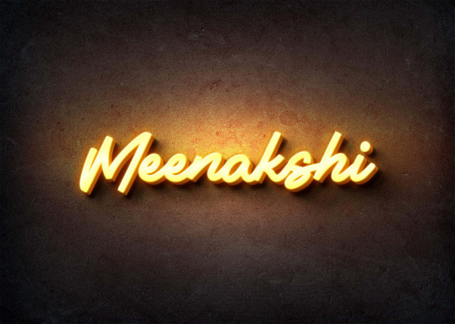 Free photo of Glow Name Profile Picture for Meenakshi