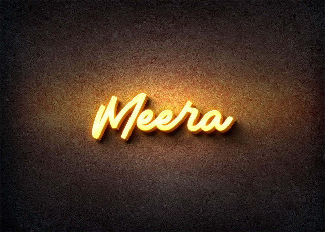 Free photo of Glow Name Profile Picture for Meera