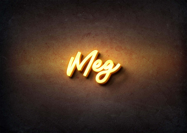 Free photo of Glow Name Profile Picture for Meg