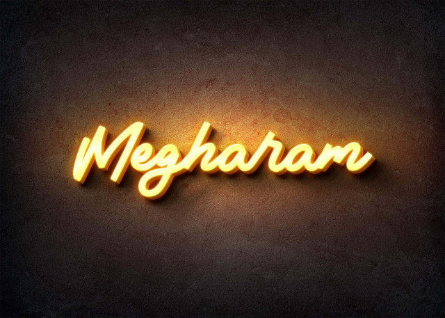 Free photo of Glow Name Profile Picture for Megharam