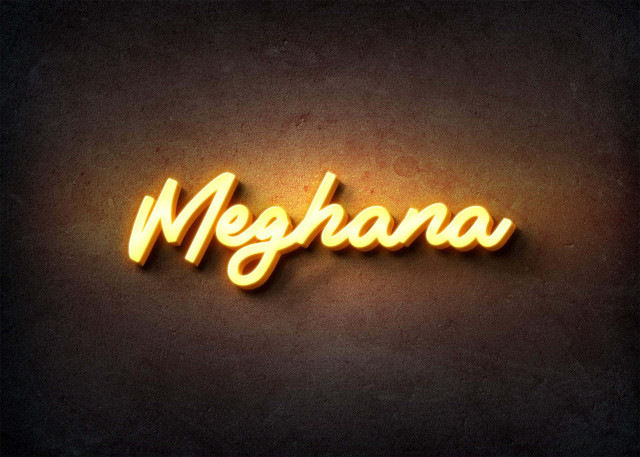 Free photo of Glow Name Profile Picture for Meghana