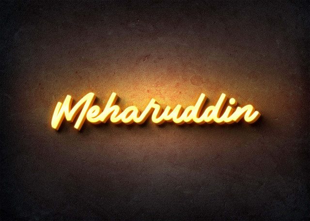 Free photo of Glow Name Profile Picture for Meharuddin