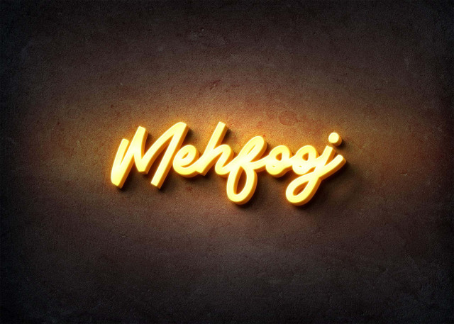 Free photo of Glow Name Profile Picture for Mehfooj