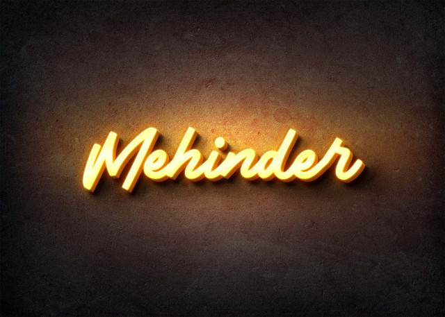 Free photo of Glow Name Profile Picture for Mehinder