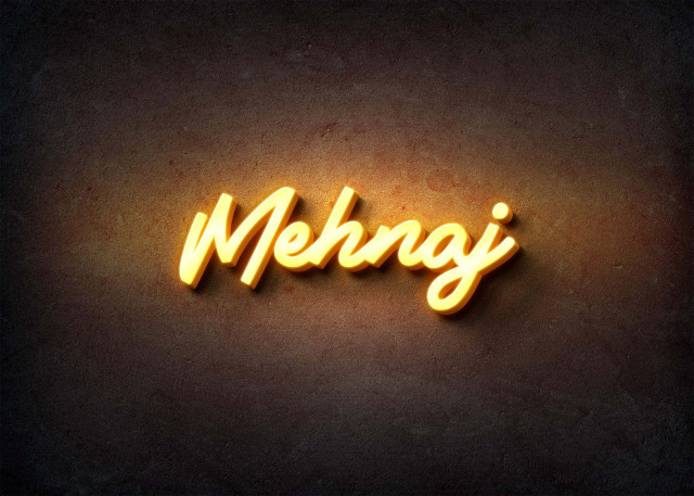Free photo of Glow Name Profile Picture for Mehnaj