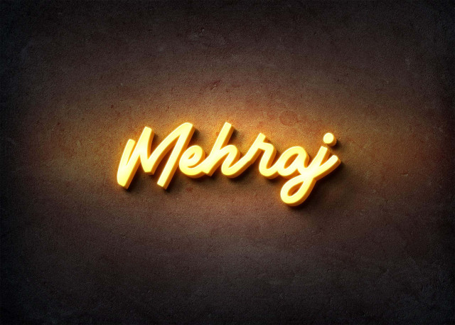 Free photo of Glow Name Profile Picture for Mehraj