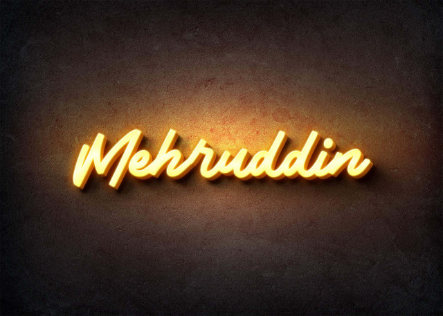 Free photo of Glow Name Profile Picture for Mehruddin