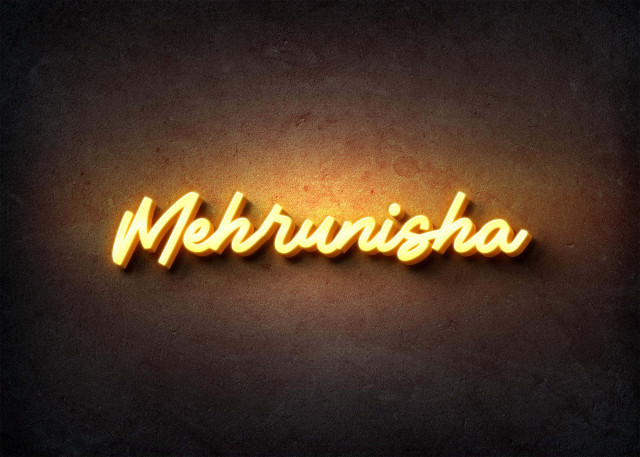 Free photo of Glow Name Profile Picture for Mehrunisha