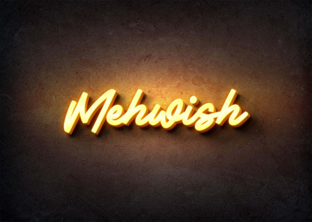 Free photo of Glow Name Profile Picture for Mehwish