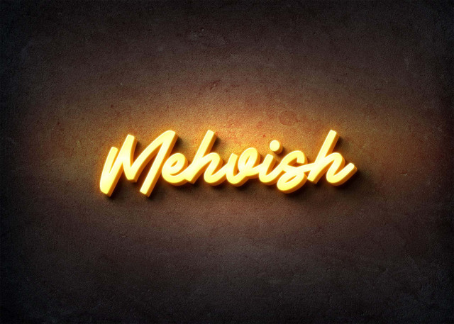 Free photo of Glow Name Profile Picture for Mehvish