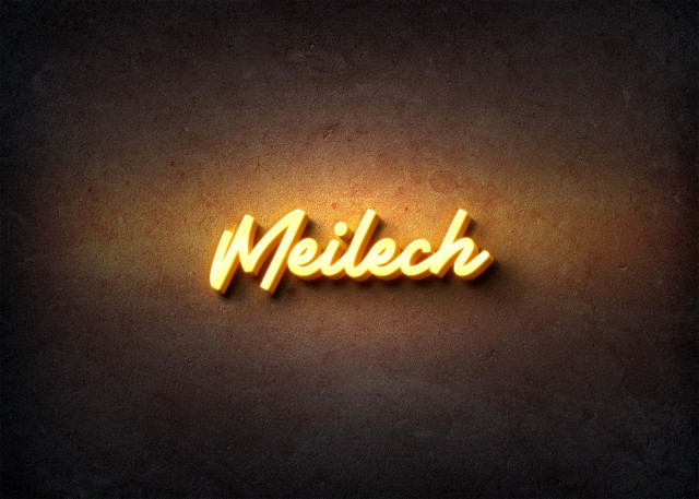 Free photo of Glow Name Profile Picture for Meilech