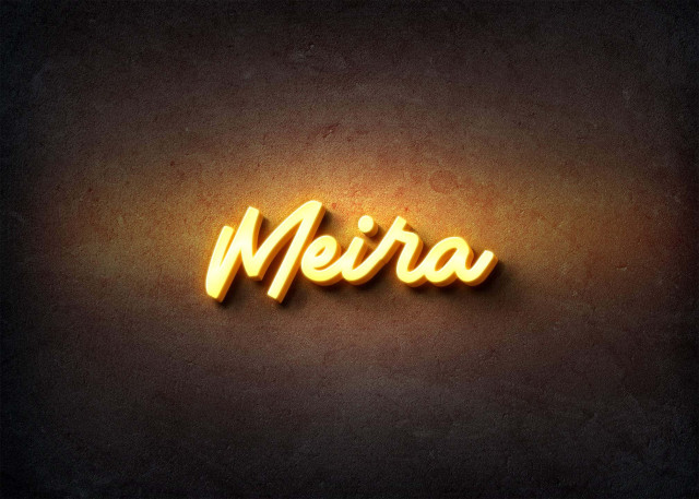 Free photo of Glow Name Profile Picture for Meira