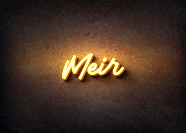 Free photo of Glow Name Profile Picture for Meir