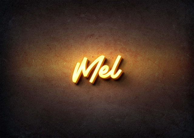 Free photo of Glow Name Profile Picture for Mel