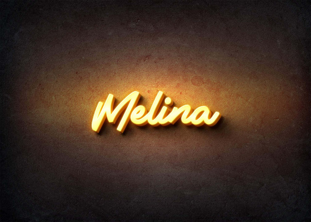 Free photo of Glow Name Profile Picture for Melina