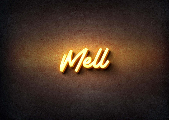 Free photo of Glow Name Profile Picture for Mell