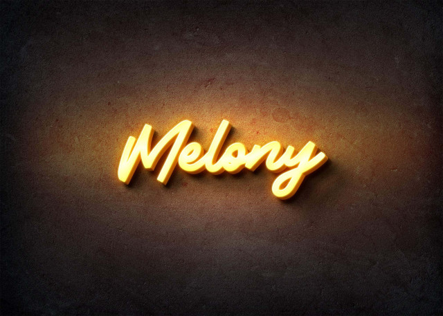 Free photo of Glow Name Profile Picture for Melony