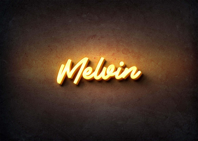 Free photo of Glow Name Profile Picture for Melvin