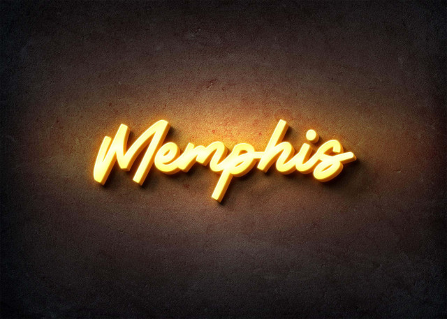 Free photo of Glow Name Profile Picture for Memphis