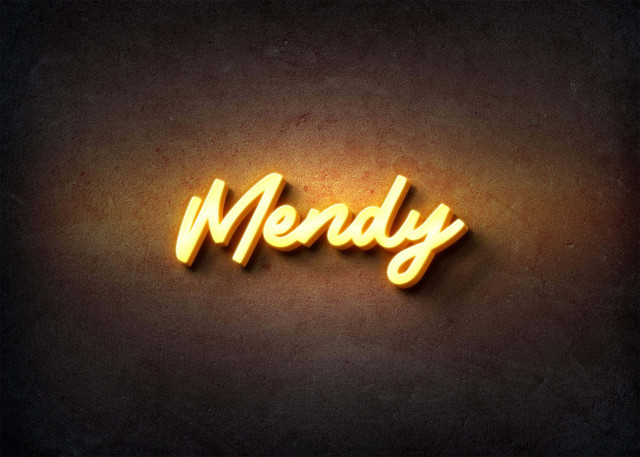 Free photo of Glow Name Profile Picture for Mendy