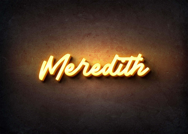 Free photo of Glow Name Profile Picture for Meredith