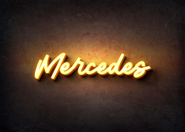 Free photo of Glow Name Profile Picture for Mercedes