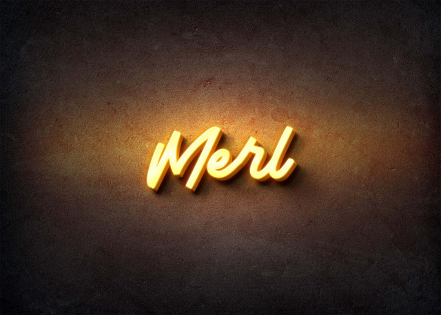 Free photo of Glow Name Profile Picture for Merl