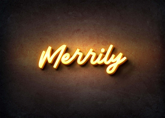 Free photo of Glow Name Profile Picture for Merrily