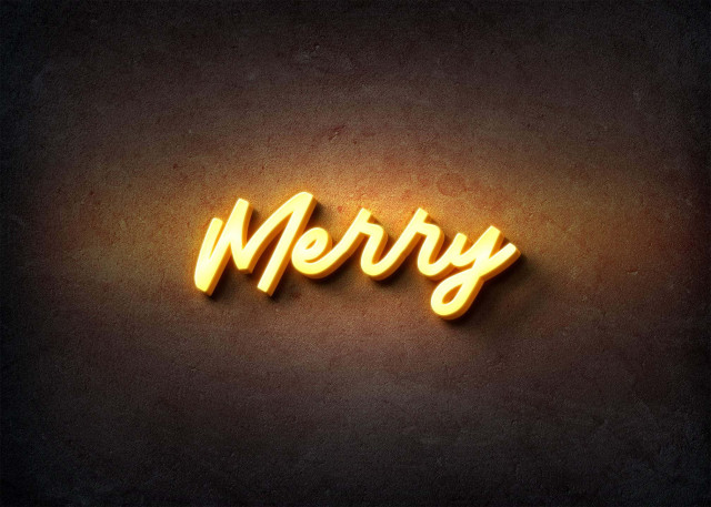 Free photo of Glow Name Profile Picture for Merry