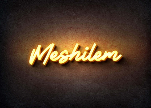 Free photo of Glow Name Profile Picture for Meshilem