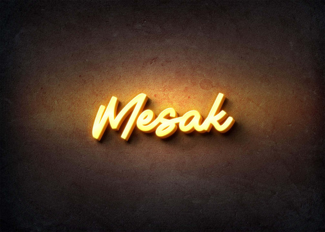 Free photo of Glow Name Profile Picture for Mesak