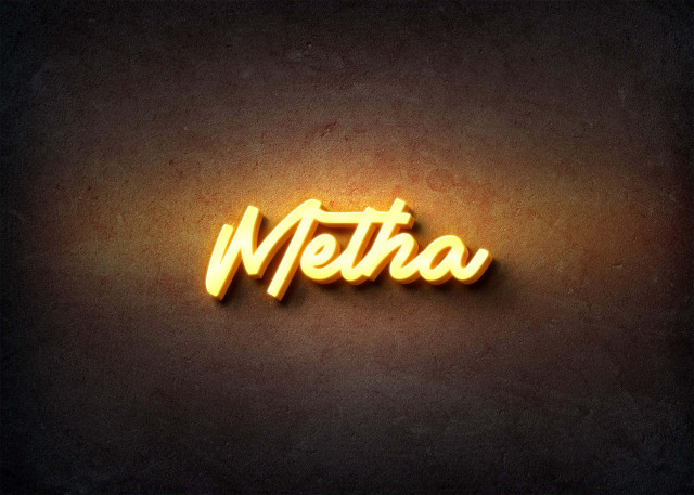 Free photo of Glow Name Profile Picture for Metha