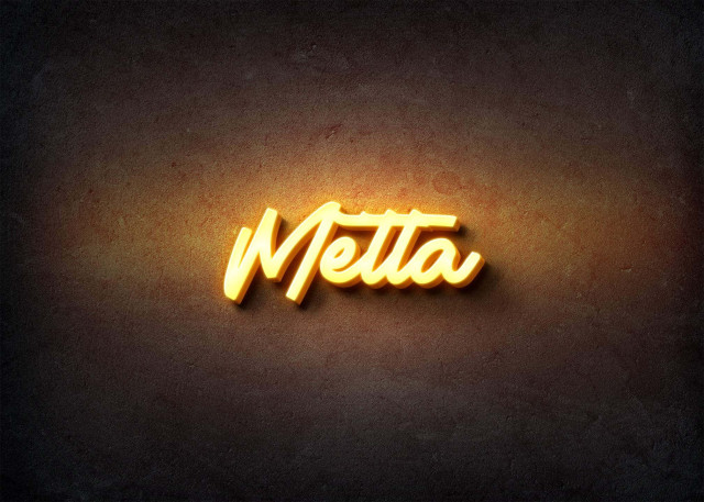 Free photo of Glow Name Profile Picture for Metta