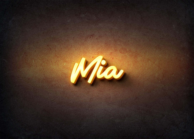 Free photo of Glow Name Profile Picture for Mia