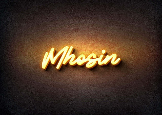 Free photo of Glow Name Profile Picture for Mhosin