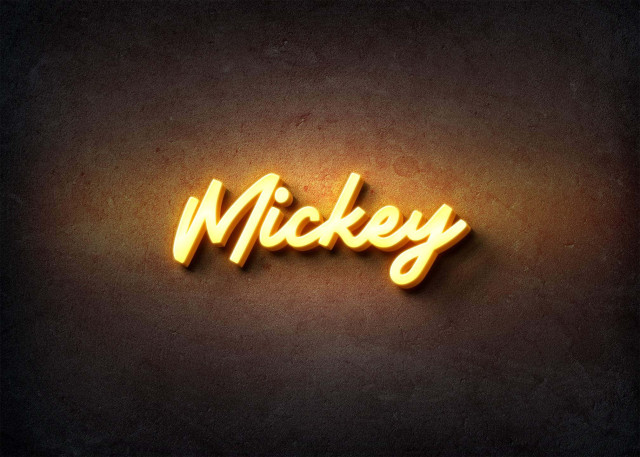 Free photo of Glow Name Profile Picture for Mickey