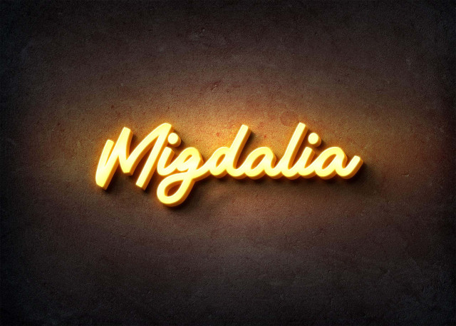 Free photo of Glow Name Profile Picture for Migdalia