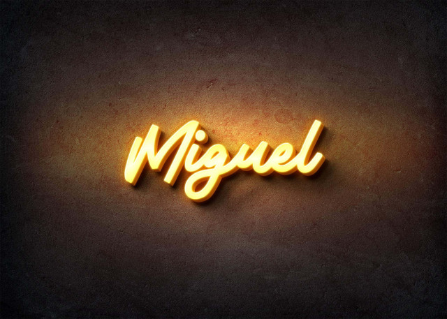 Free photo of Glow Name Profile Picture for Miguel