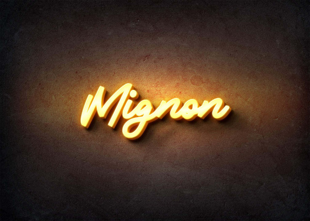 Free photo of Glow Name Profile Picture for Mignon