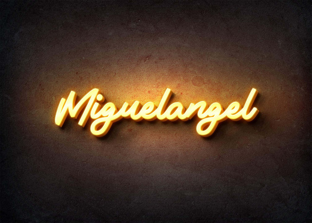 Free photo of Glow Name Profile Picture for Miguelangel