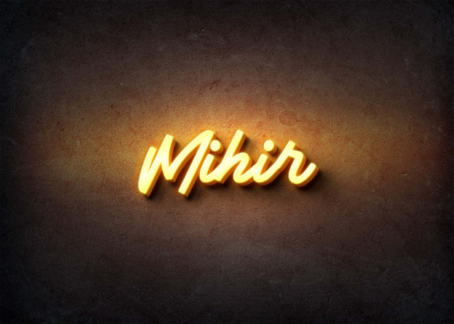 Free photo of Glow Name Profile Picture for Mihir