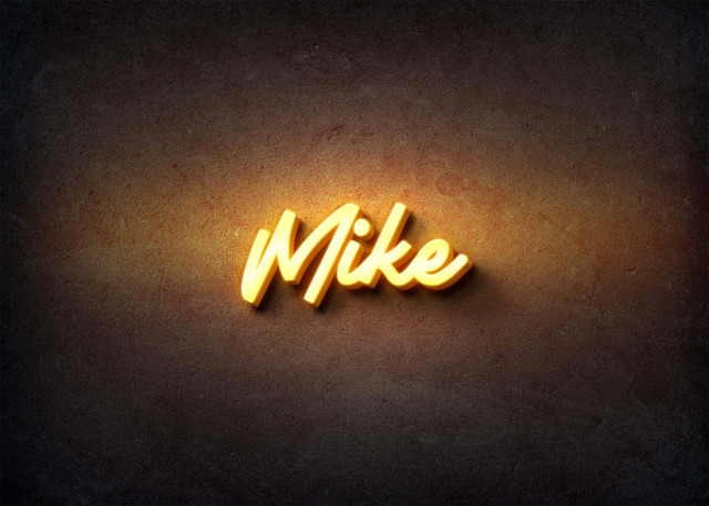Free photo of Glow Name Profile Picture for Mike